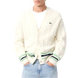 Lacoste Men’s Tennis Cardigan Wool Cable Knit Large NWT